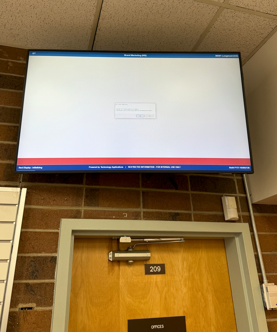USPS: VLC Player Has Crashed